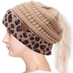 Leopard winter hat